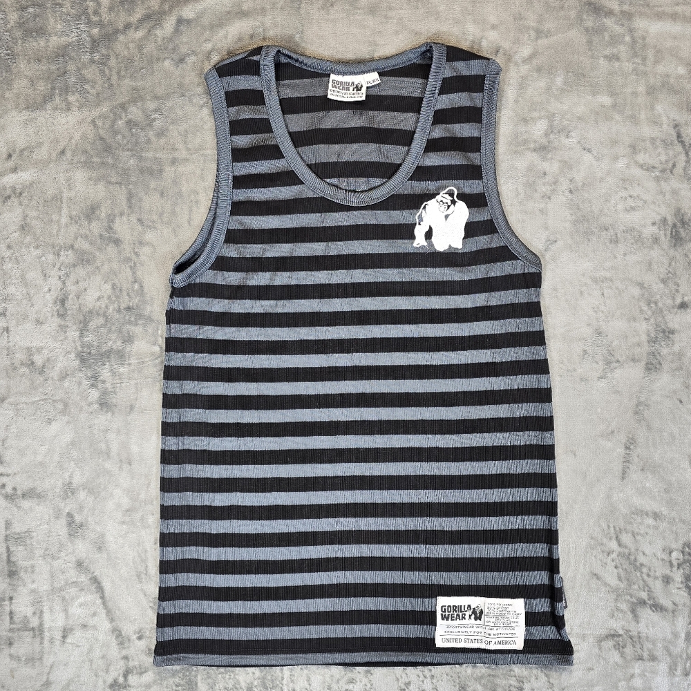 Gorilla Wear Compression Style Tank Top Sleeveless Muscle Shirt Size 2XL Stripe